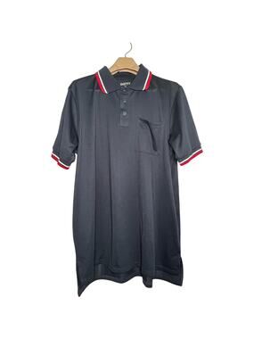 Smitty Mens Polo Shirt XL Short Slv Navy Red White Golf Moisture Management